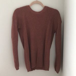 knitted sweater with open back